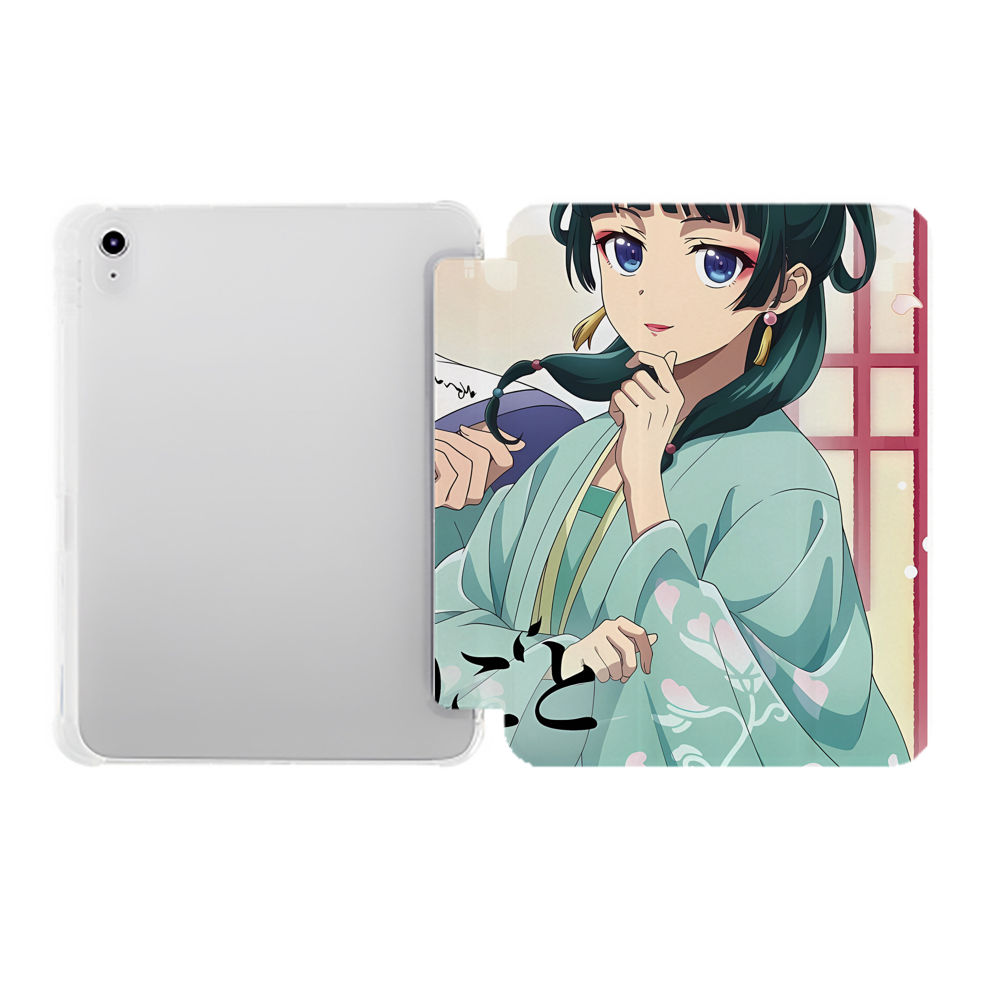 （画像用） 薬屋のひとりごと The Apothecary Diaries IPad ケース ペン収納付き 三つ折りスタンド PUレザー×シリコン 対応機種9.5/10.5/10.9インチ
